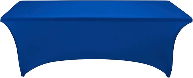 LZY Spandex Fitted Stretch Table Cover for 6 ft or 4ft or 8ft Folding Table, Rectangular Cocktail Tablecloth, Perfect for Party or Banquet
