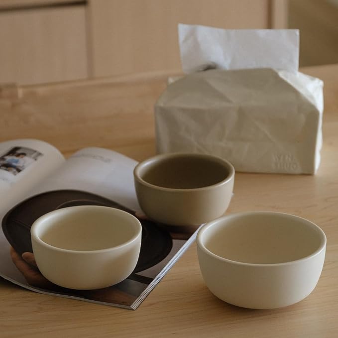 WENSHUO Classic Round Cereal Bowl Set of 4, Ceramic Soup Bowls, Breakfast Bowl - Image 9