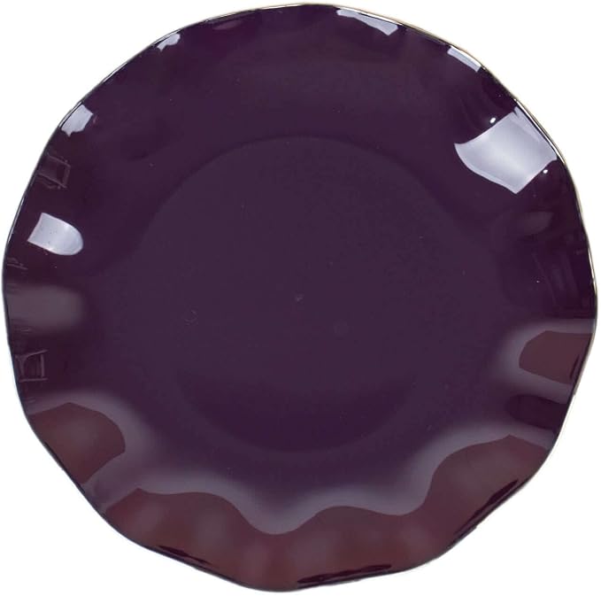 Efavormart 10 Pack | Purple 6" Round Plastic Dessert Salad Plates, Disposable - Image 7