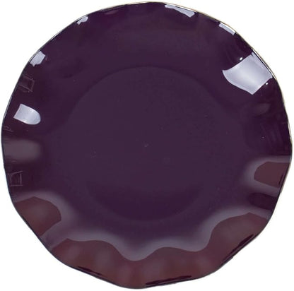 Efavormart 10 Pack | Purple 6" Round Plastic Dessert Salad Plates, Disposable - Image 7