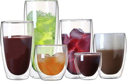Glass Coffee Mugs, Double Wall Insulated Thermal Cups Drinking Glasses - Image 7