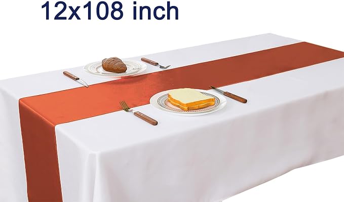 Satin Terracotta Table Runners 10 Pack - Image 3