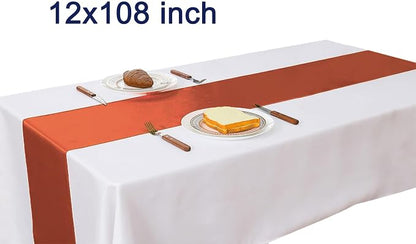 Satin Terracotta Table Runners 10 Pack - Image 3