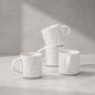 HaWare Coffee Mugs Set of 4, 14 Ounce, Speckled White | Stoneware Latte Mugs by HaWare
