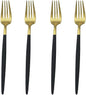 Black Gold Flatware, Royal 4 Piece Matte Black Handle 18/10 Stainless Steel by Unknown