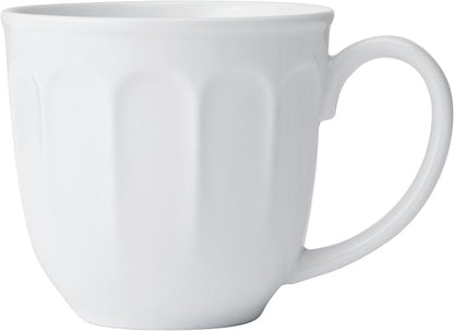 Fitz and Floyd Everyday Vintage Scalloped Set of 4 Porcelain Coffee Tea Mugs - Image 2