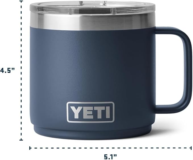 YETI Rambler 14 oz Ceramic Lined Stackable Mug, Vacuum Insulated, Stainless - Image 4