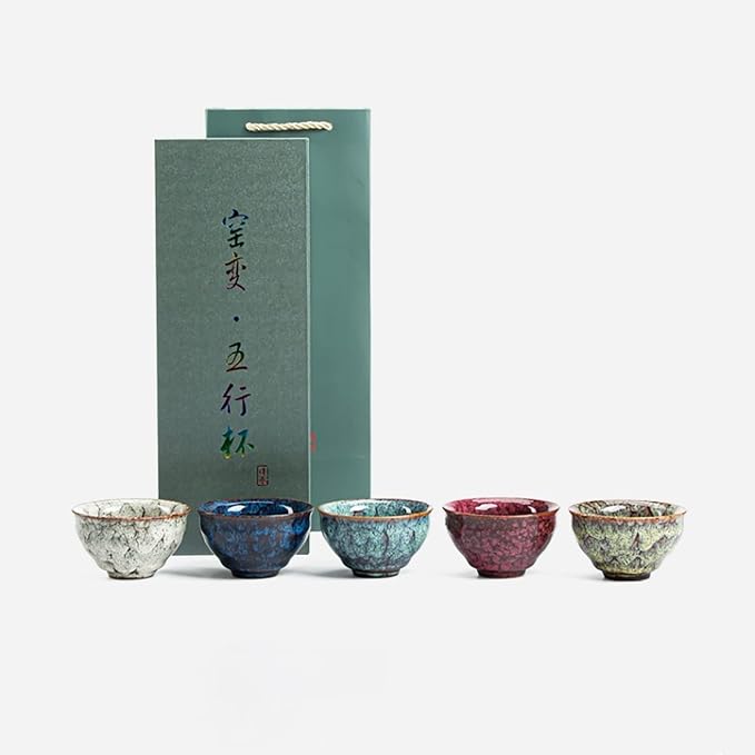 Ceramic Chinese Kung Fu Tea Set, Japanese Style Tea Cup, Yerba Mate Tea Set - Image 3