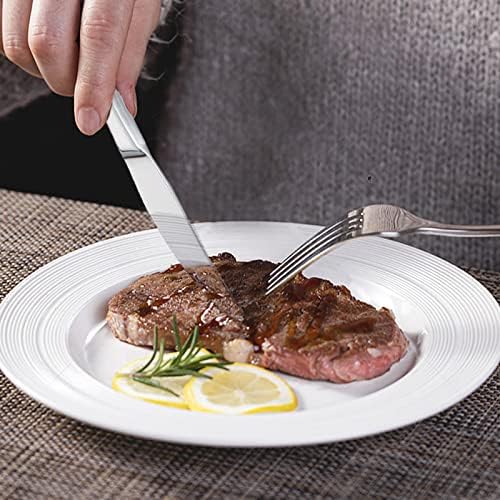 Dinner knife 6 Pieces Stainless Steel Butter Knife Set, Hollow Square Handle - Image 5