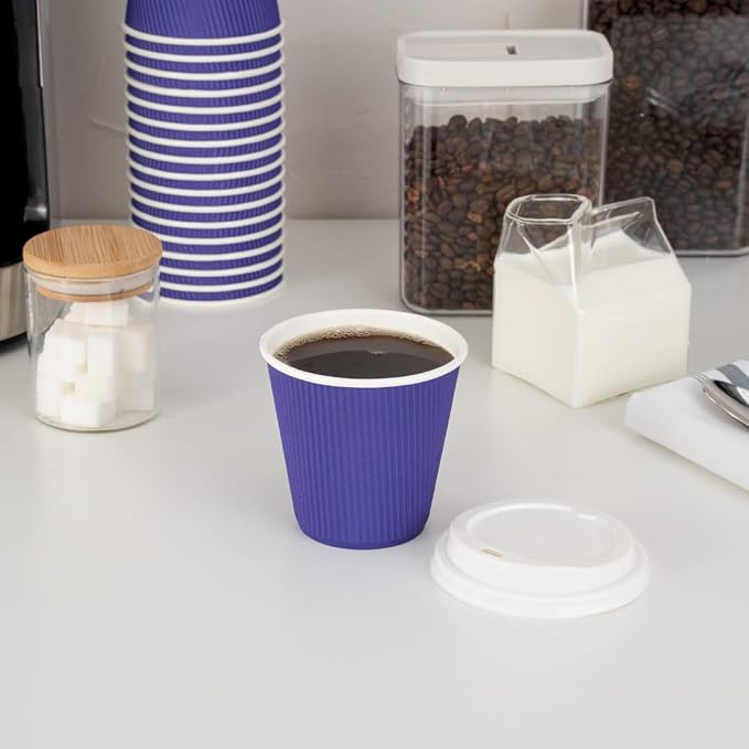 Restaurantware 8 Ounce Double Wall Disposable Coffee Cups, 500 Insulated Royal - Image 8
