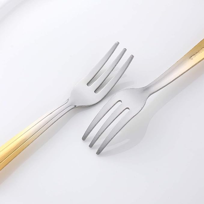 Oyster Fork Set of 12, 5.4 Inch Stainless Steel Cocktail Forks, 3 Tines Mini - Image 6