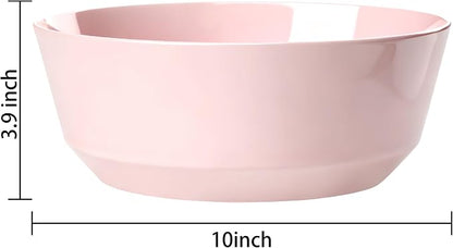8 Pack Pink Serving Bowls for Easter | 128oz Heavy Duty Disposable Plastic Bowls - Image 2