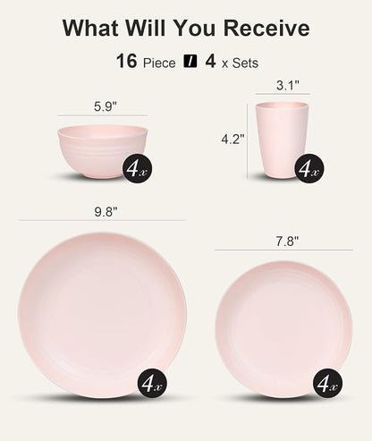 Quatish 16 Piece Plates and Bowls Sets - Image 2
