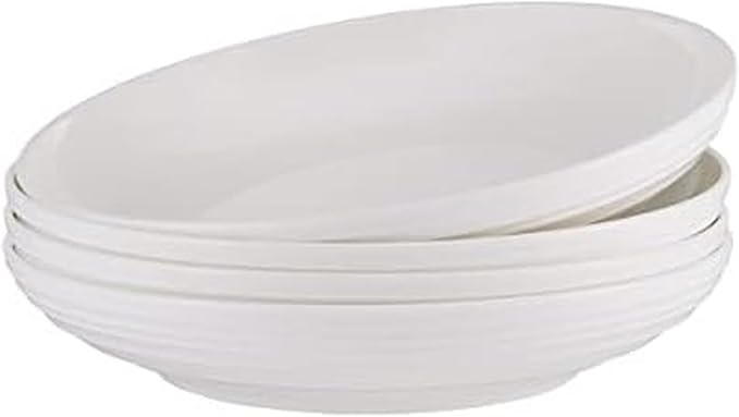 Mikasa Ciara Bone China Lightweight Chip Resistant Set of 4 Pasta Bowls Set by Mikasa