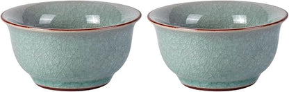 KAMMAK Japanese Tea Cups, 2 Oz Small Handmade Ceramic Teacups, Loose Leaf and by KAMMAK