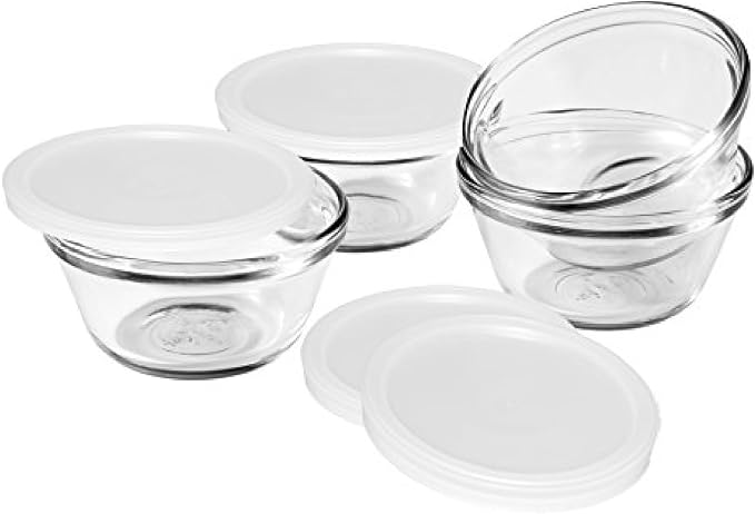 Anchor Hocking Glass Ramekins, 6 Ounce Glass Custard Cups by AnchorHocking