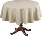 H.VERSAILTEX Linen Textured Table Cloths Round 70 Inch Premium Solid Tablecloth Spill-Proof Waterproof Table Cover for Dining Buffet Feature Extra Soft and Thick Fabric Wrinkle Free, Taupe
