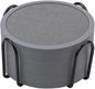 Absorbent Coasters for Drinks with Holder - 6packs, Silicone Coaster with Soft Felt Insert (4.3 inch Coasters with 4.5 inch Holder, Grey)