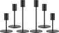 Set of 6 Black Taper Candle Holders Candlestick Holders, Decor Candle Stick Candle Holder for Table or Mantel Centerpiece, Wedding, Dinning, Party Home Decor