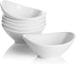 Teocera 5 Inch Porcelain Small Bowls Set, 6 Ounce small serving bowls for Dessert, Ice Cream, Snack, Dipping, Side Dishes, Microwave & Dishwasher Safe- White