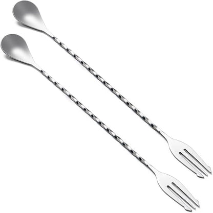 Bar Spoon Cocktail Mixing Stirrers, 12” by Briout
