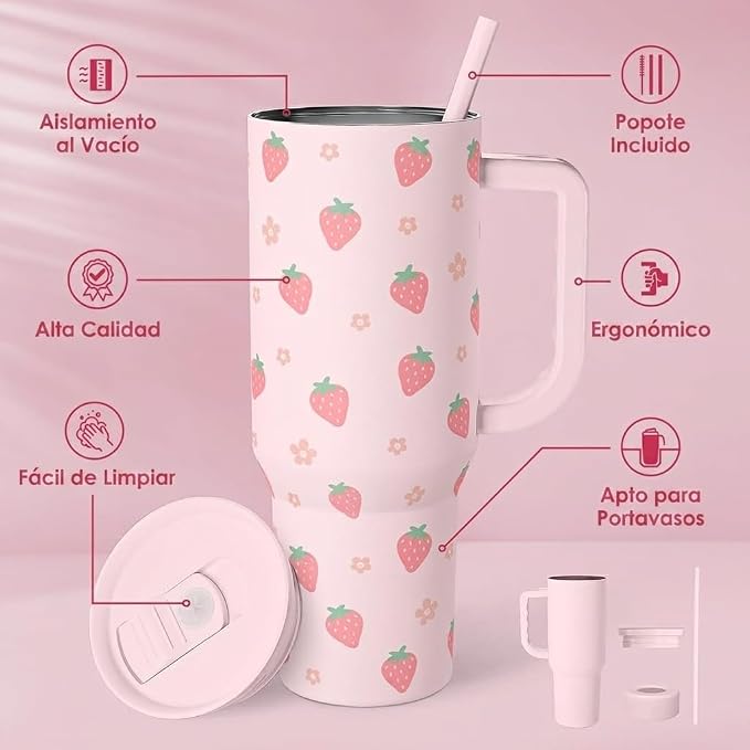 SANDJEST Strawberry Tumbler - Image 2
