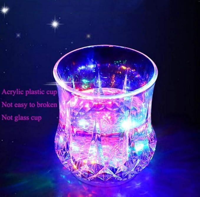 Flash Light Up Cups Glowing LED Beer Wine Whisky Liquor Crystal Glasses Tumbler - Image 2
