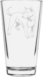 Telomian Custom Personalized Dog Themed Etched All Purpose 16oz Pint Glass