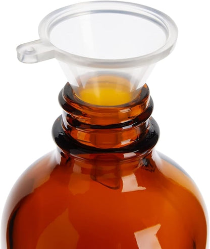 Juvale Amber Glass UV-Protected Amber Dark Glass Bottles with Droppers for Essential Oils & Travel Liquids - 4 Oz, 15-Pack, Apothecary Style - Leak-Proof Dropper Bottle Set with 6 Funnels