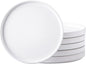 AmorArc Ceramic Plates Set of 6, Matte Glaze 8.0 Inch Dishes Set for Kitchen, Dessert,Salad,Appetizer, Small Dinner Plates, Microwave & Dishwasher Safe, Scratch Resistant, Matte White
