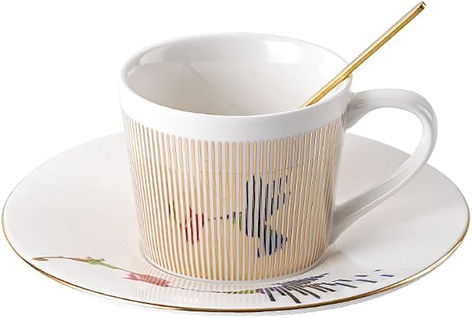 Mirror Cups and Saucers, Mirror Reflection coffee mug, Reflection Coffee Cup by Baroflone