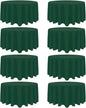 8 Pack Dark Green Round Tablecloth 90 Inch Stain and Wrinkle Resistant Round Hunter Green Table Cloth Reusable and Washable Polyester Fabric for Buffet Wedding Party and Banquet