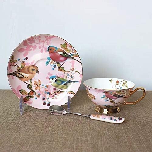 Bone China Cup& Saucer Set, 6.8oz- Birds& Trees - Image 5