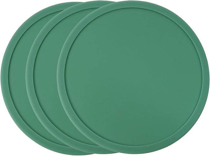 ONLYKXY 3 Pieces 3.93 Inch Silicone Coasters, Round Coasters by Unknown