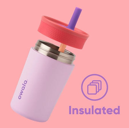 Owala Tumbler Kids Stainless Steel Water Bottle 12 oz Home Base | Insulated | - Image 2