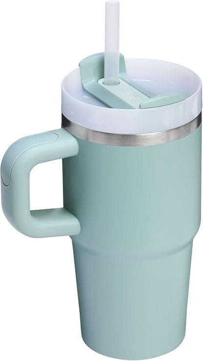 STANLEY Quencher H2.0 Flow State Tumbler, 20 oz, Seafoam | Handle and Straw | - Image 3
