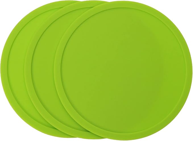 ONLYKXY 3 Pieces 3.93 Inch Silicone Coasters, Round Coasters by Unknown