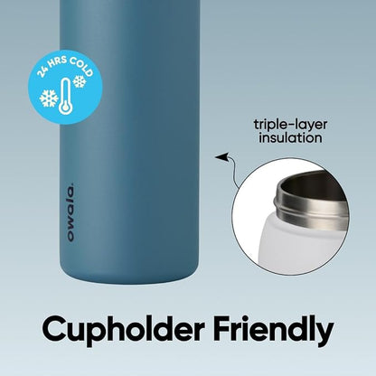 Owala FreeSip Stainless Steel Water Bottle 40 oz Denim - Image 4