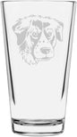 Large Munsterlander Custom Personalized Dog Themed Etched All Purpose 16oz Pint Glass