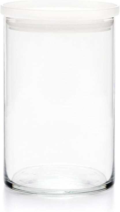 Libbey Stacking Cylinder Assorted Storage Jars, Stackable Glass Jars Set of 4 - Image 4