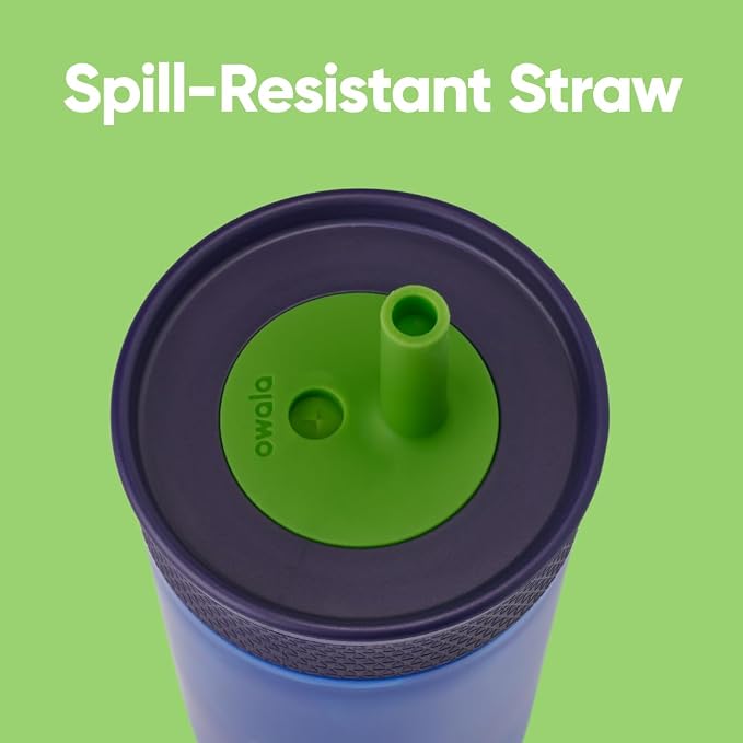 Owala Tumbler Kids Plastic Water Bottle 15 oz Home Base | Spill-Resistant Lid | - Image 2