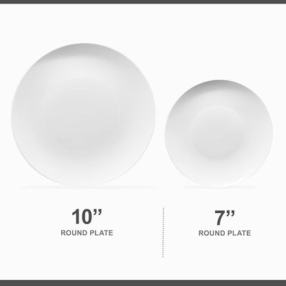 PLASTICPRO 64 Piece Combo Plates Set includes 32 7'' inch Plates & 32 10'' - Image 5