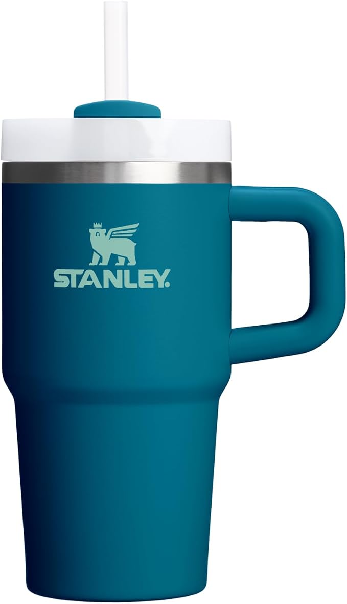 STANLEY Quencher H2.0 Flow State Tumbler, 20 oz, Coastal Teal | Handle and by Unknown
