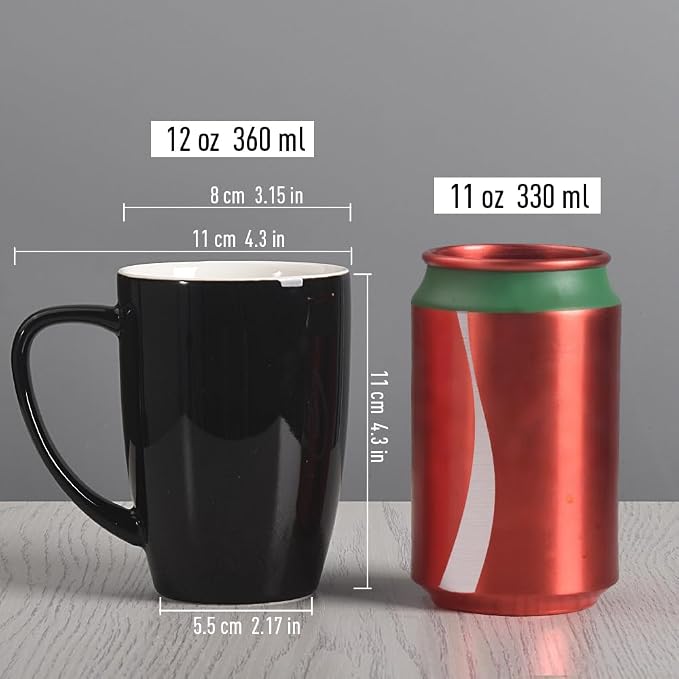 homEdge Porcelain Mug Set, 12 Ounces Cup - Image 6