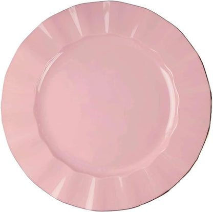 Efavormart 11" Dinner Plates – Set of 10 Plastic Dusty Rose Round Disposable - Image 7