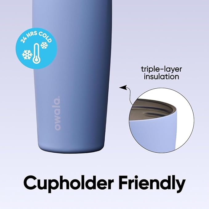 Owala FreeSip Sway Stainless Steel Water Bottle 30 oz Out of the Blue - Image 5
