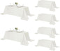 Fokitut 6 Pack Rectangle Tablecloth, 90x156 Inch, Stain Resistant and Wrinkle Polyester Table Cloth, Fabric Table Cover for Kitchen Dining, Wedding, Party, Holiday Dinner-Ivory