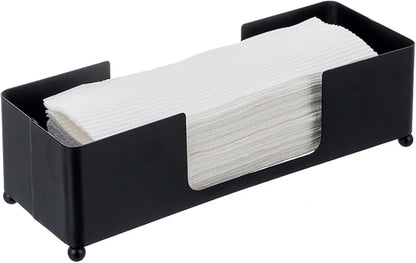 MyGift Modern Matte Black Metal Tabletop Commercial Folded Paper Towel Holder by MyGiftHome