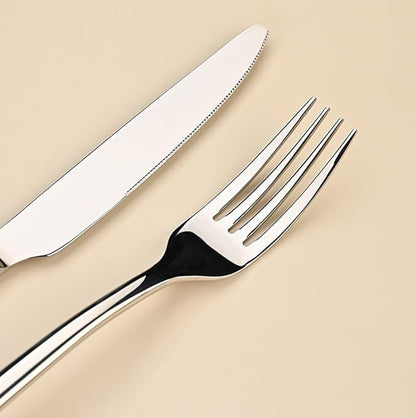 Modern Silverware Set for 4 Premium 20 Piece Flatware Set 18/10 Stainless Mirror Polished Nice Weight Utensils for Home Kitchen