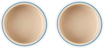 Le Creuset Stoneware Round Ramekin Straight Wall Set of 2, 7 oz. Each, Marseille